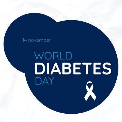 world diabetes day celebration with awareness ribbon design - Download Free Stock Templates Pikwizard.com