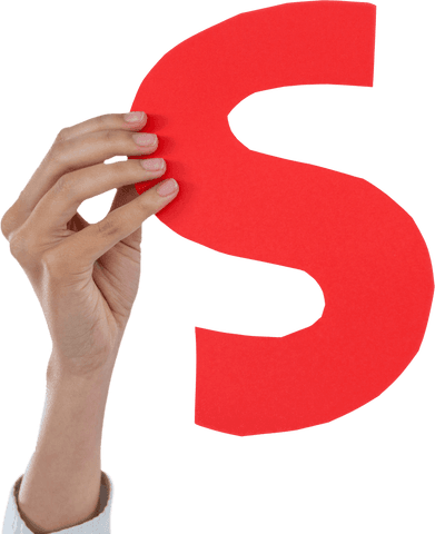 transparent hand holding red letter s isolated - Download Free Stock Videos Pikwizard.com