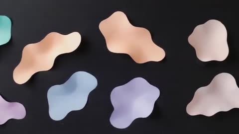 Abstract Pastel Blobs on Black Background