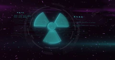 Futuristic Radiation Symbol in Holographic Binary Circuit Setting