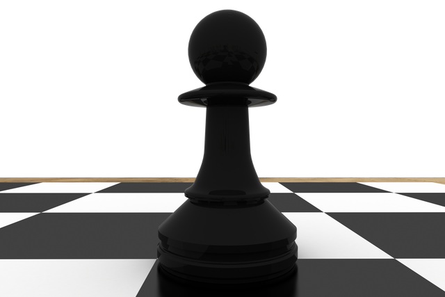 Large Transparent Black Pawn on Chess Board for Strategy Game Concepts - Download Free Stock Videos Pikwizard.com