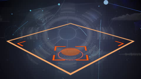 Abstract Digital Network with Tech Elements