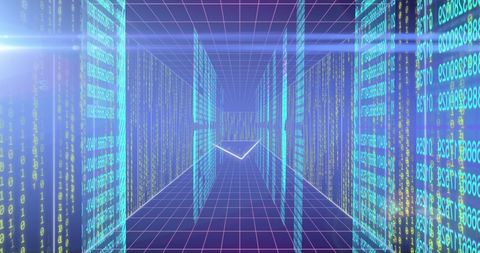 Abstract Digital Interface with Data Flowing in Virtual Network - Download Free Stock Images Pikwizard.com