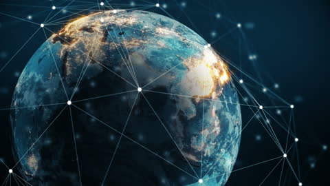 Global Network Connectivity and Digital Connections Concept