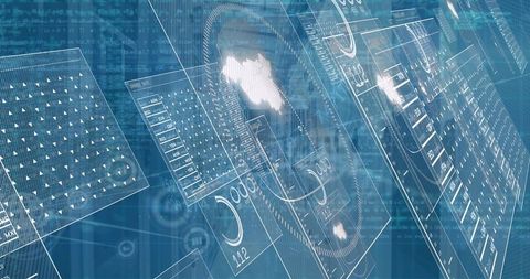 holographic data display interface in futuristic digital workspace - Download Free Stock Images Pikwizard.com