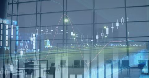 Financial Data Analytics Over Abstract Cityscape - Download Free Stock Images Pikwizard.com