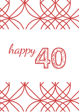 red 40 birthday number with pattern on transparent background - Download Free Stock Videos Pikwizard.com