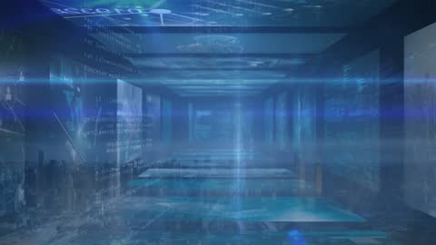 Futuristic Data Stream Technology Animation