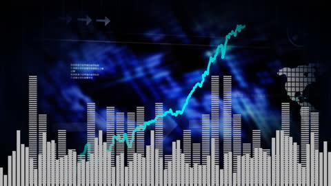 Dynamic Financial Data Visualization with Rising Trend