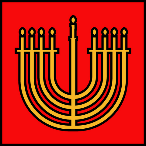 elegant golden menorah on transparent red background - Download Free Stock Videos Pikwizard.com