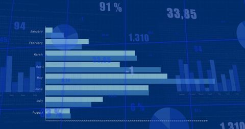 financial data and graphs on blue background - Download Free Stock Images Pikwizard.com