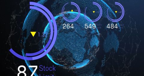 Holographic Data Interface Over Global Network - Download Free Stock Images Pikwizard.com