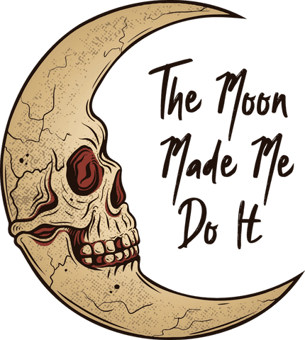 crescent moon skull with mystical gothic text on transparent background - Download Free Stock Videos Pikwizard.com