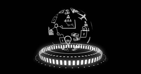 Global AI Connectivity and Data Processing Visualization