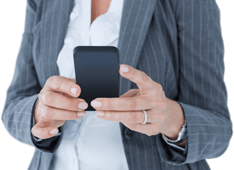 Business Professional Using Smartphone in Clear Communication Cut-Out - Download Free Stock Videos Pikwizard.com