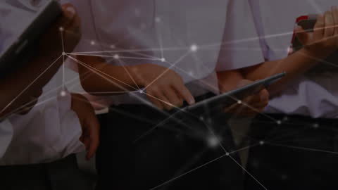 Students Engaging with Technology Through Digital Network