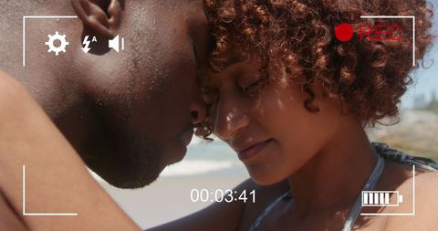 Romantic African American Couple Connecting on Beach - Download Free Stock Images Pikwizard.com