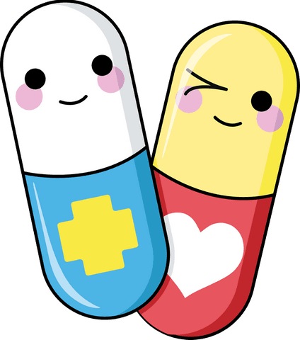 Smiling Colorful Pills with Cute Emoji Design on Transparent - Download Free Stock Videos Pikwizard.com
