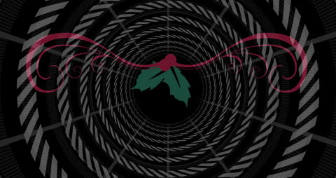 Futuristic Digital Pattern with Festive Ornament Elements