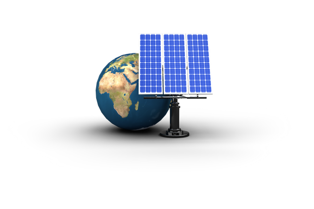 Transparent Digital Illustration of Earth and Solar Panel for Renewable Energy Concept - Download Free Stock Videos Pikwizard.com