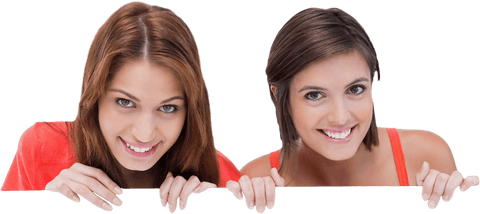 Two Smiling Caucasian Women on Transparent Background - Download Free Stock Videos Pikwizard.com