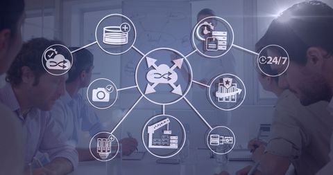 Business Presentation on Digital Interface Integration - Download Free Stock Images Pikwizard.com