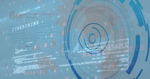 Eye Icon with Digital Data Processing - Download Free Stock Images Pikwizard.com