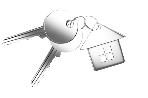 shiny silver house keys with transparent house keychain - Download Free Stock Videos Pikwizard.com