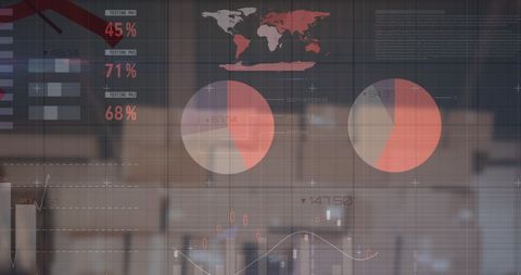 Warehouse Logistics with Financial Graphs Overlay - Download Free Stock Images Pikwizard.com