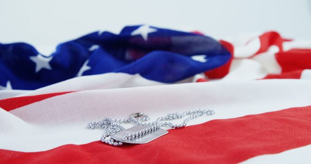 Dog Tags on American Flag Representing Military Honor and Patriotism - Download Free Stock Images Pikwizard.com