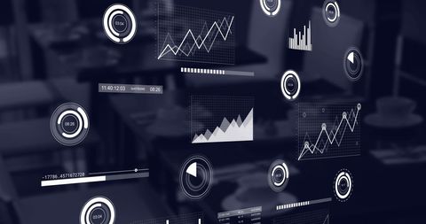 Futuristic Interface Displaying Statistical Data Analysis - Download Free Stock Images Pikwizard.com