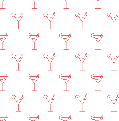 Seamless Red Cocktail Glass Pattern on Transparent Design - Download Free Stock Videos Pikwizard.com