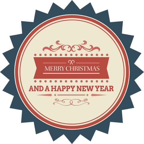 Transparent Christmas and New Year Badge with Festive Text - Download Free Stock Videos Pikwizard.com