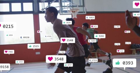 Basketball Practice with Social Media Interaction