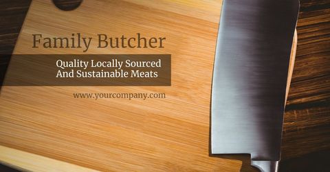 locally sourced butcher promoting quality meat products - Download Free Stock Templates Pikwizard.com