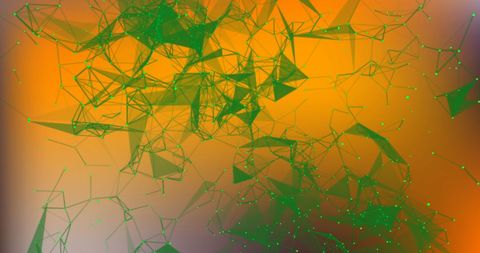 Futuristic Network Lines on Vibrant Yellow Gradient - Download Free Stock Images Pikwizard.com