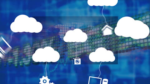Digitally Connected Clouds and Data Processing Graphics