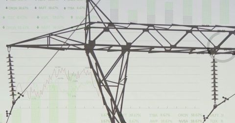 Futuristic Energy Infrastructure Data Integration Concept