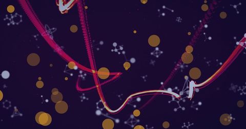 abstract cosmic ribbons and molecular particles - Download Free Stock Images Pikwizard.com