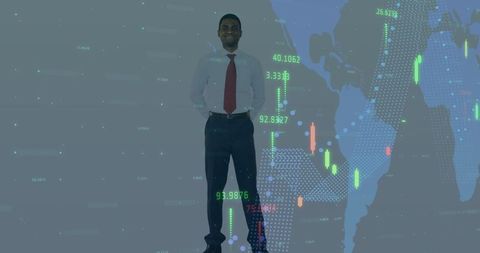 Businessman Overlaid with Global Financial Data and Charts - Download Free Stock Images Pikwizard.com