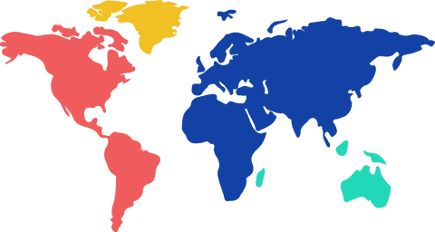 colorful transparent world map illustration with continent highlights - Download Free Stock Videos Pikwizard.com