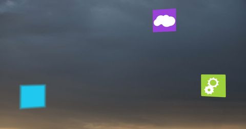 cloud computing icons and dark sky backdrop - Download Free Stock Images Pikwizard.com
