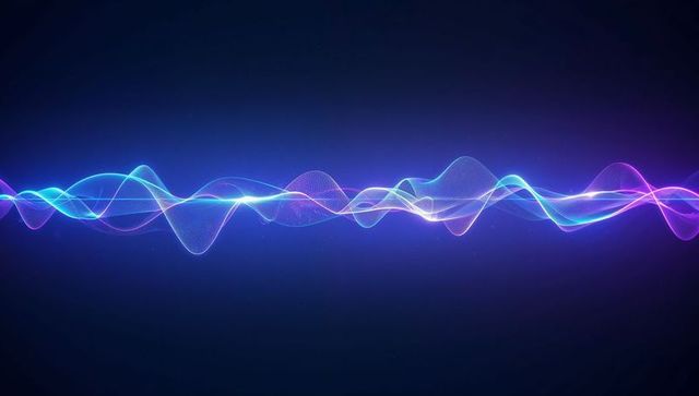 Glowing Neon Waveform Stretching Across Dark Background Illustrating Digital Motion