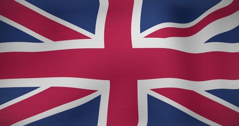 United Kingdom Union Jack Flag with Modern Digital Overlay