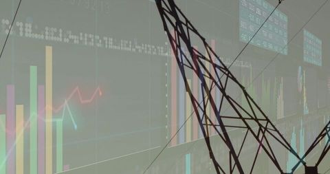 Wireframe Art Mixes with Bar and Line Graphs