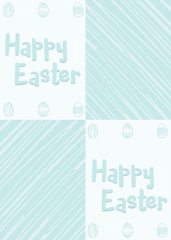 Transparent Easter Text and Eggs Vector on Pastel Background