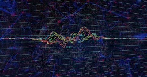 Abstract Waveform Data Visualization in Futuristic Digital Network - Download Free Stock Images Pikwizard.com