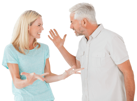 unhappy couple arguing expressively transparent background - Download Free Stock Videos Pikwizard.com