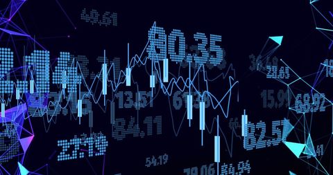 dynamic financial data interface with digital numbers - Download Free Stock Images Pikwizard.com