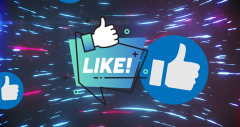 Dynamic Social Media Like Animation Background